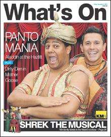 Aladdin at Maidstone's Hazlitt Theatre stars on this week's What's On cover