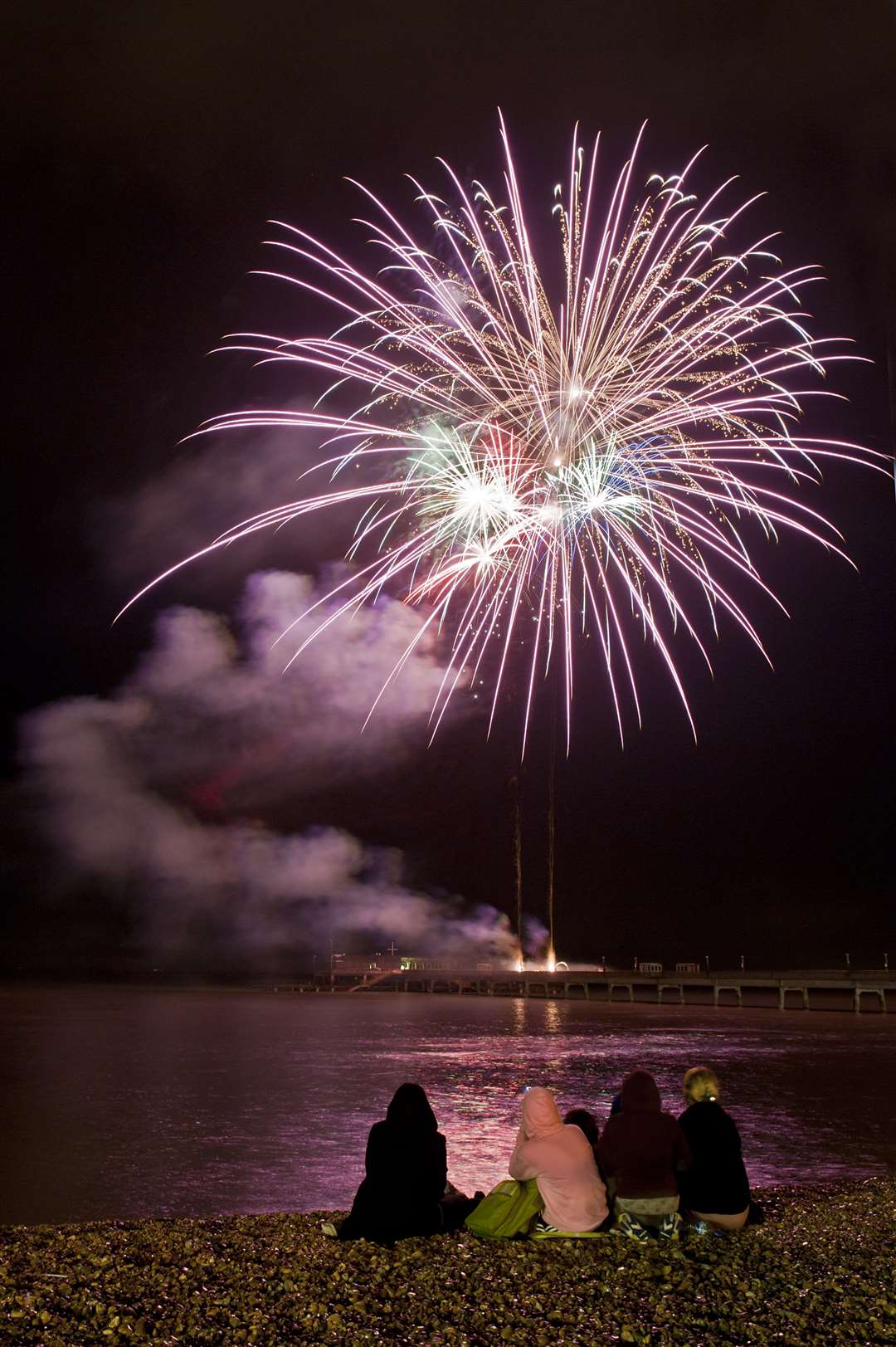 A stunning fireworks display was paid for by the Woolls family. Picture by Tony Flashman