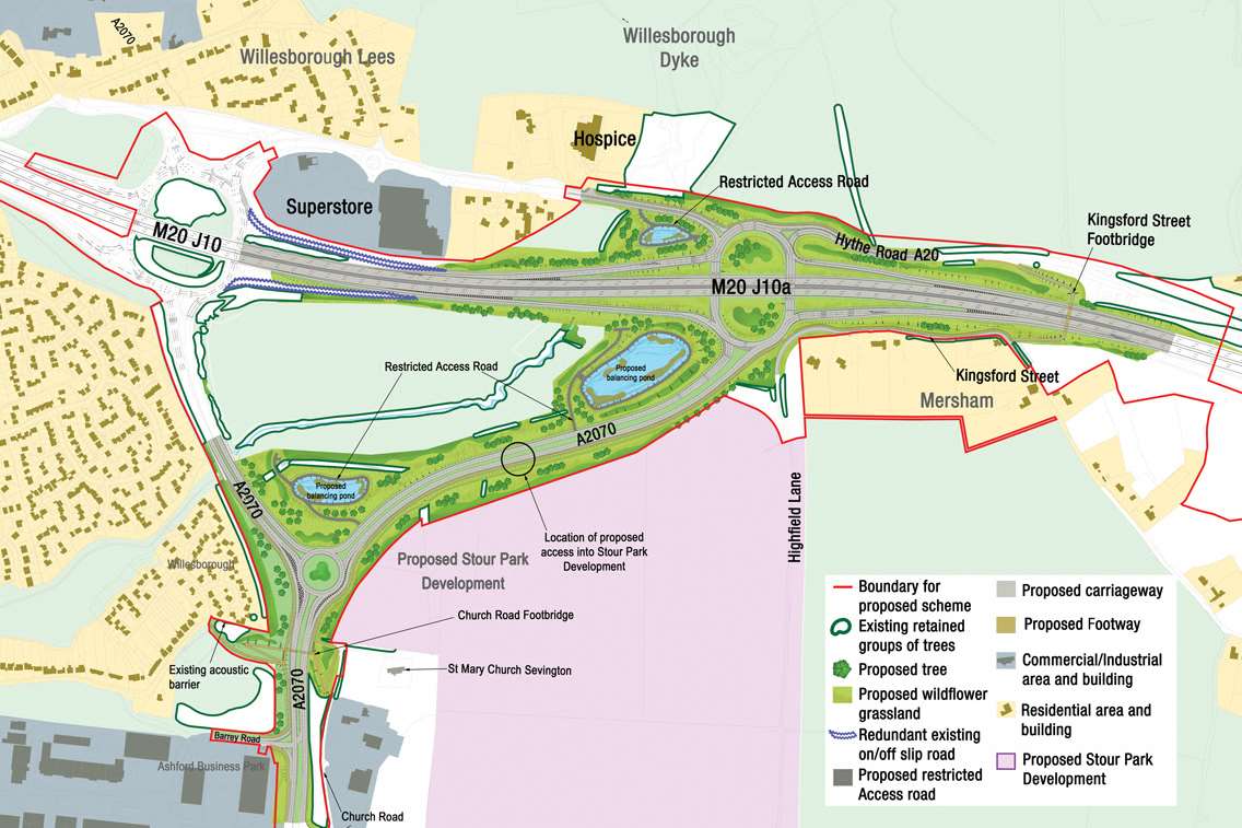 A plan of the new road layout. Pic from Highways England