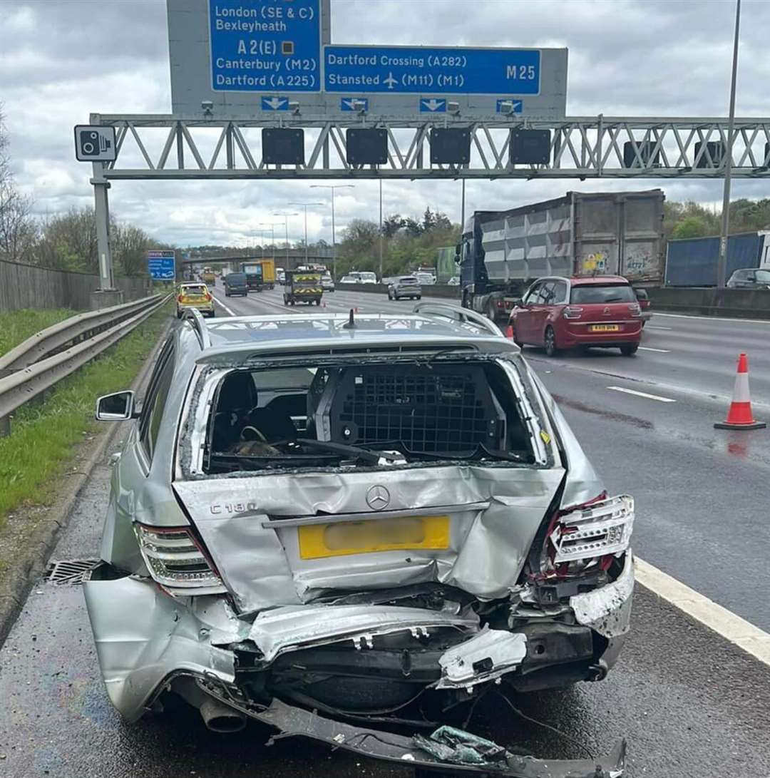 The crash happened on the M25 near Junction 2. Picture: Hayley Schofield