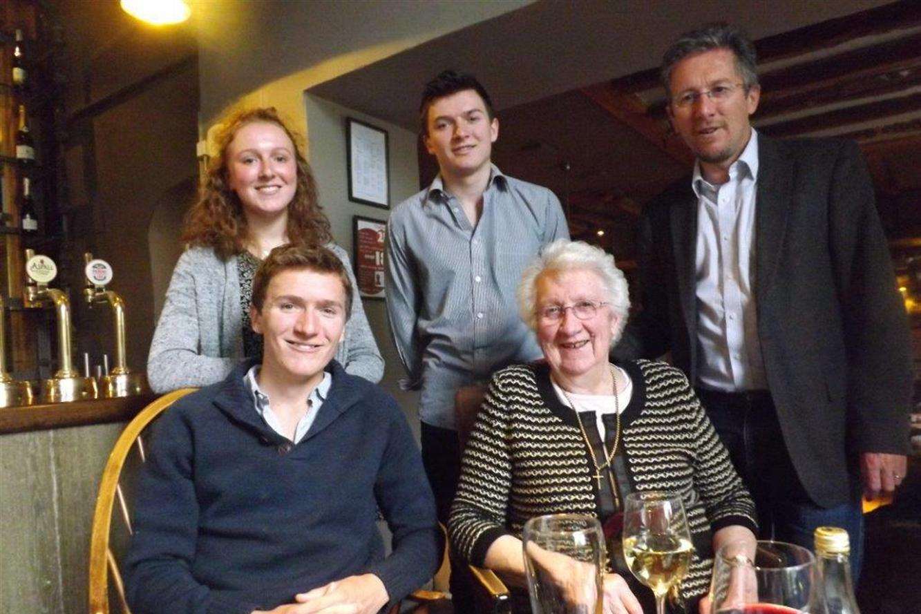 Nancy Wightman with her eldest son Geoffrey and his three children, Jake, Sam and Martha