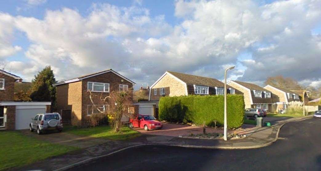 The fire service was called to Smithers Close, Tonbridge. Picture: Google street view