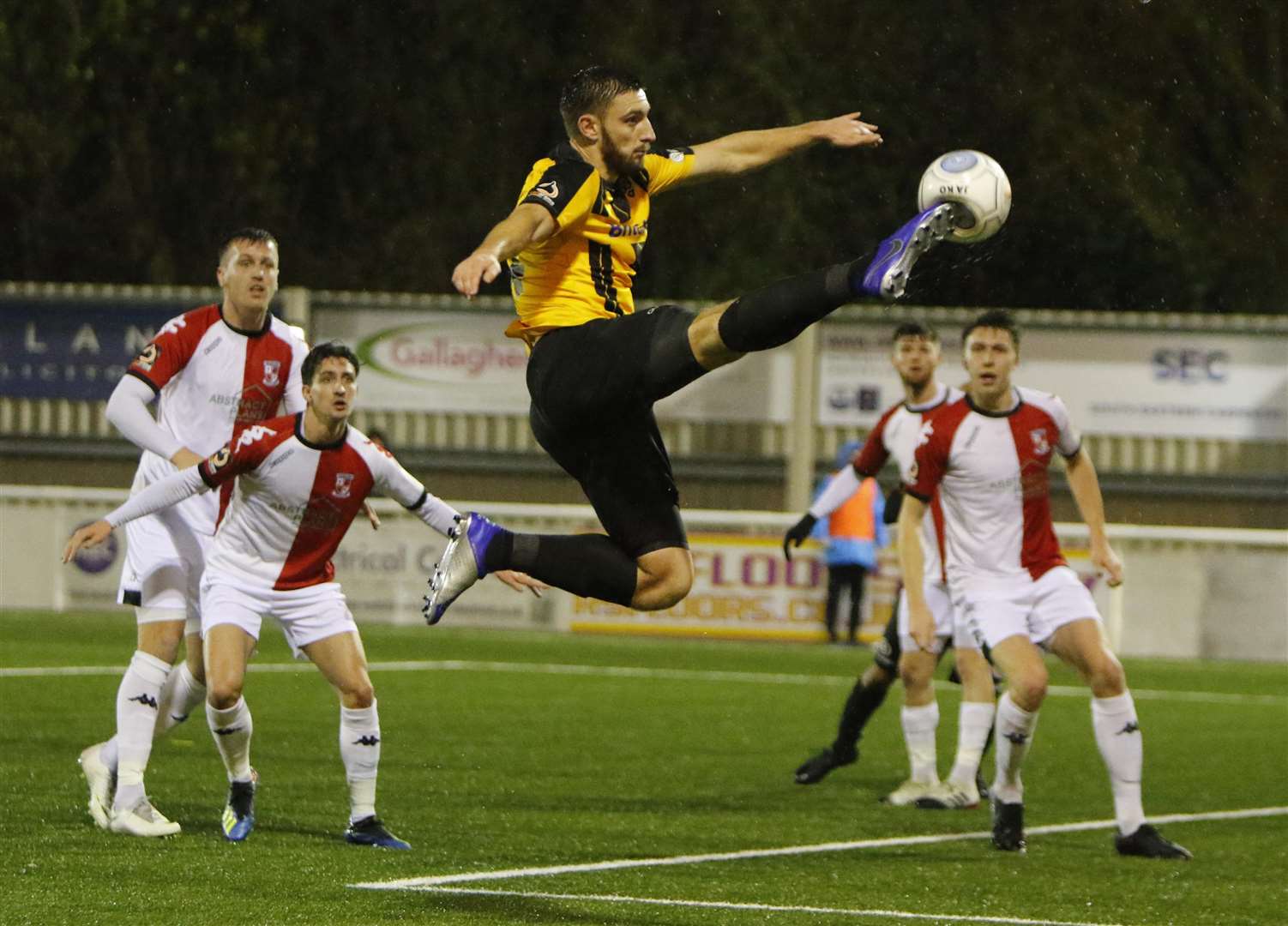 Jake Cassidy scored his first Maidstone goal in the FA Trophy win over Woking Picture: Andy Jones