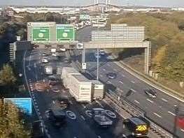 Drivers are facing congestion problems as they approach the Dartford Crossing. Picture: National Highways