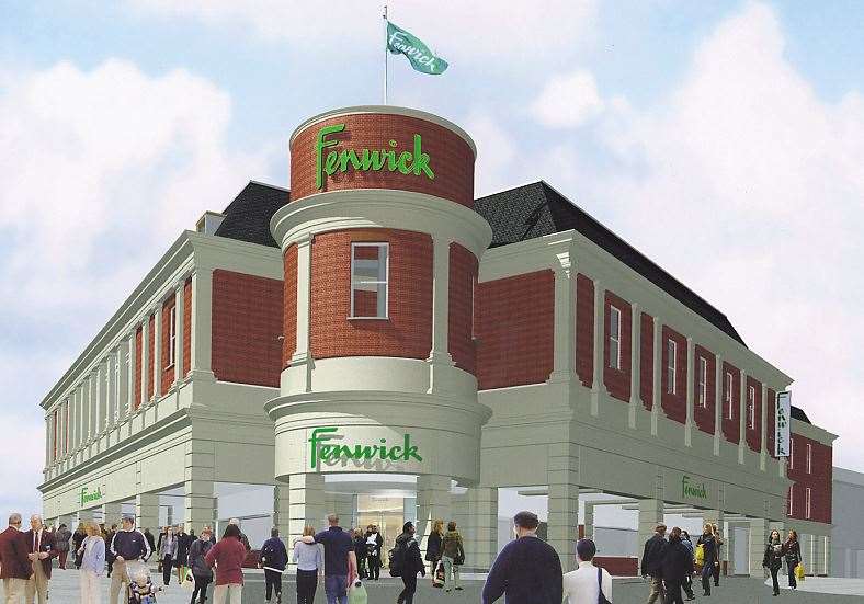 Artist's impression of the Fenwick store in Canterbury