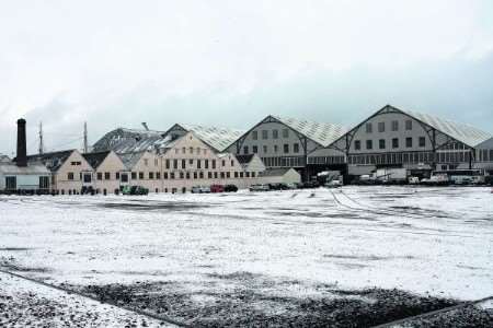 The white stuff at Chatham's Historic Dockyard. Picture: Peter Still