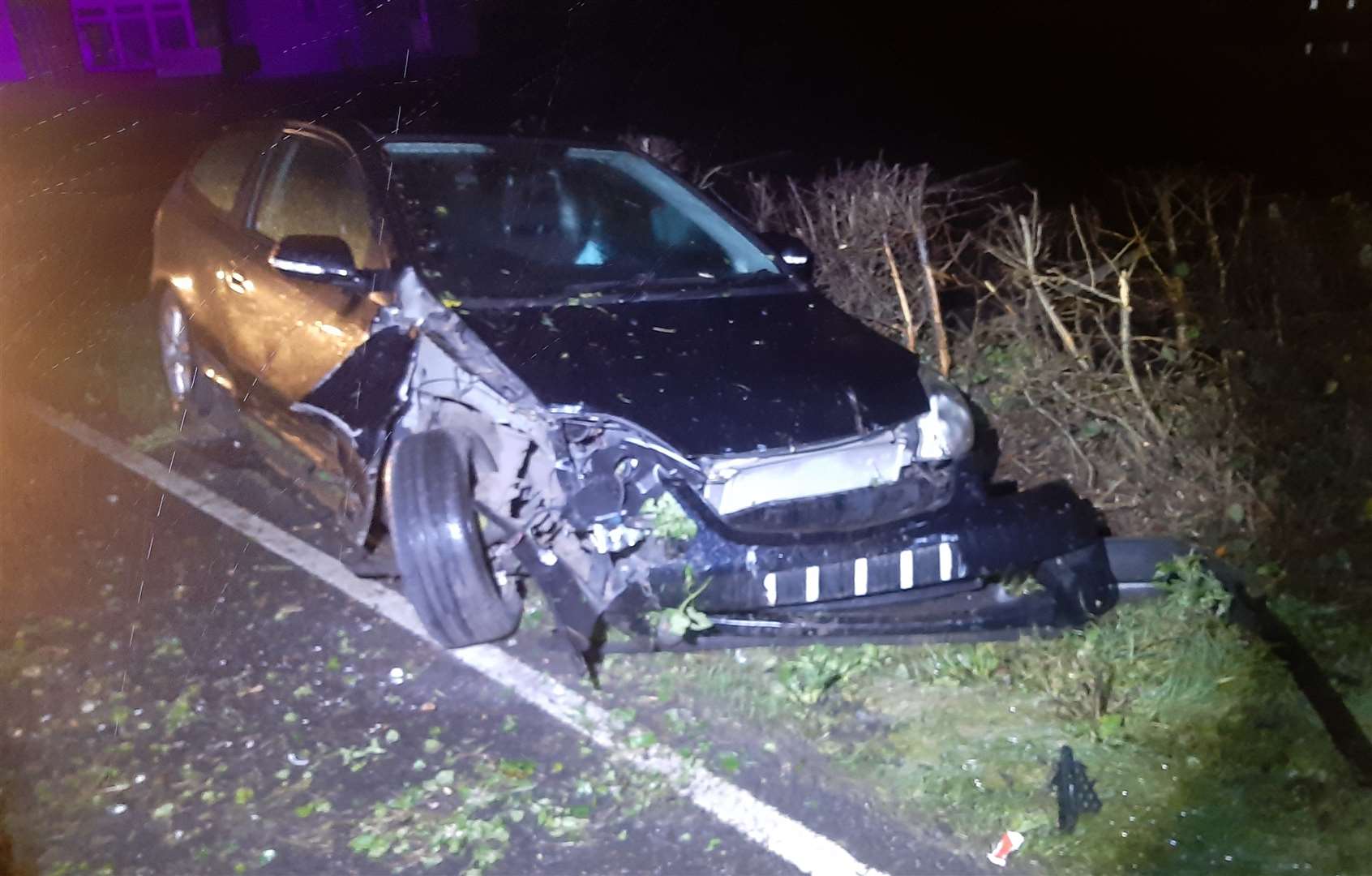 The crash happened on the A28 near Bethersden. Picture: @KentPoliceAsh