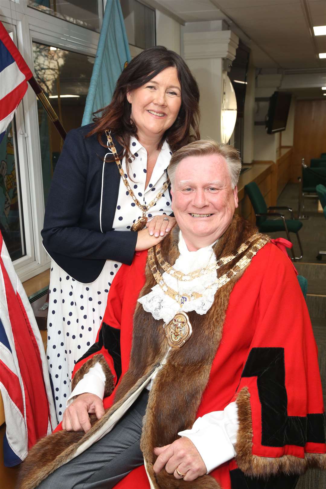Mayor of Dartford, Cllr Paul Cutler with his wife Suzanne, the Mayoress. Picture: Andy Barnes