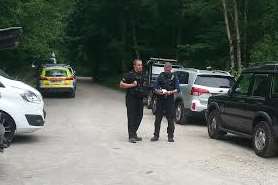 Police in Thornden Woods