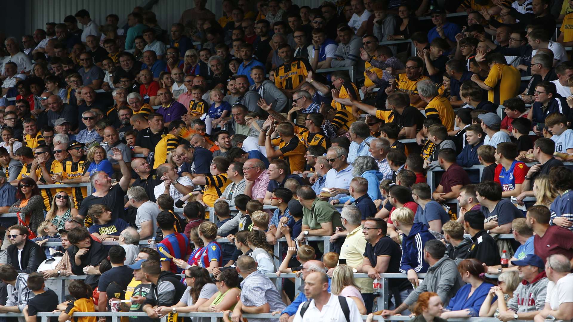 A record 4,101 fans watched Saturday's friendly between Maidstone and Crystal Palace Picture: Andy Jones