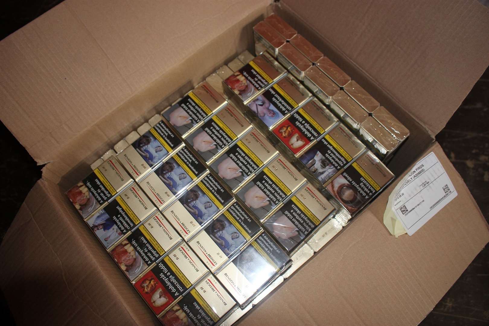 A quantity of the smuggled cigarettes. Picture: HMRC
