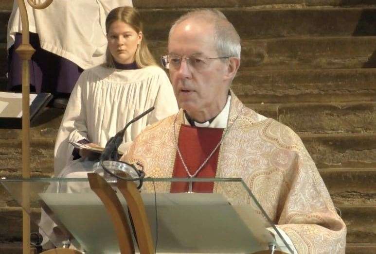 The Archbishop of Canterbury delivers his sermon at Canterbury Cathedral. Picture: Archbishop of Canterbury