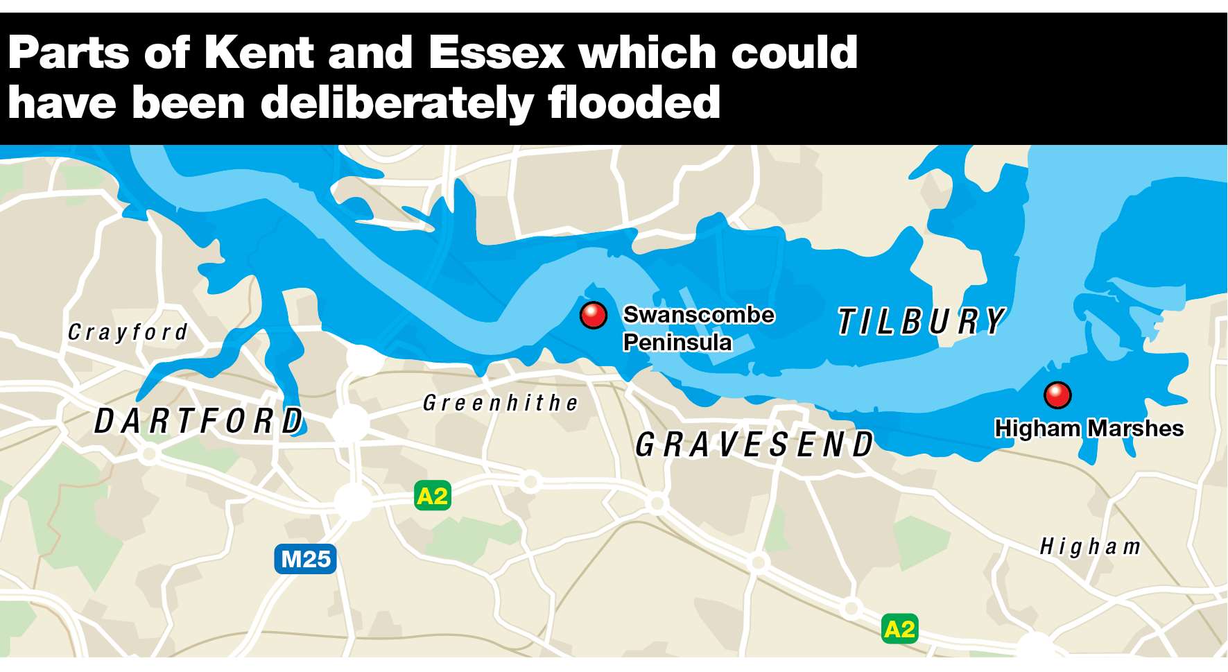 How a flooded Kent might look