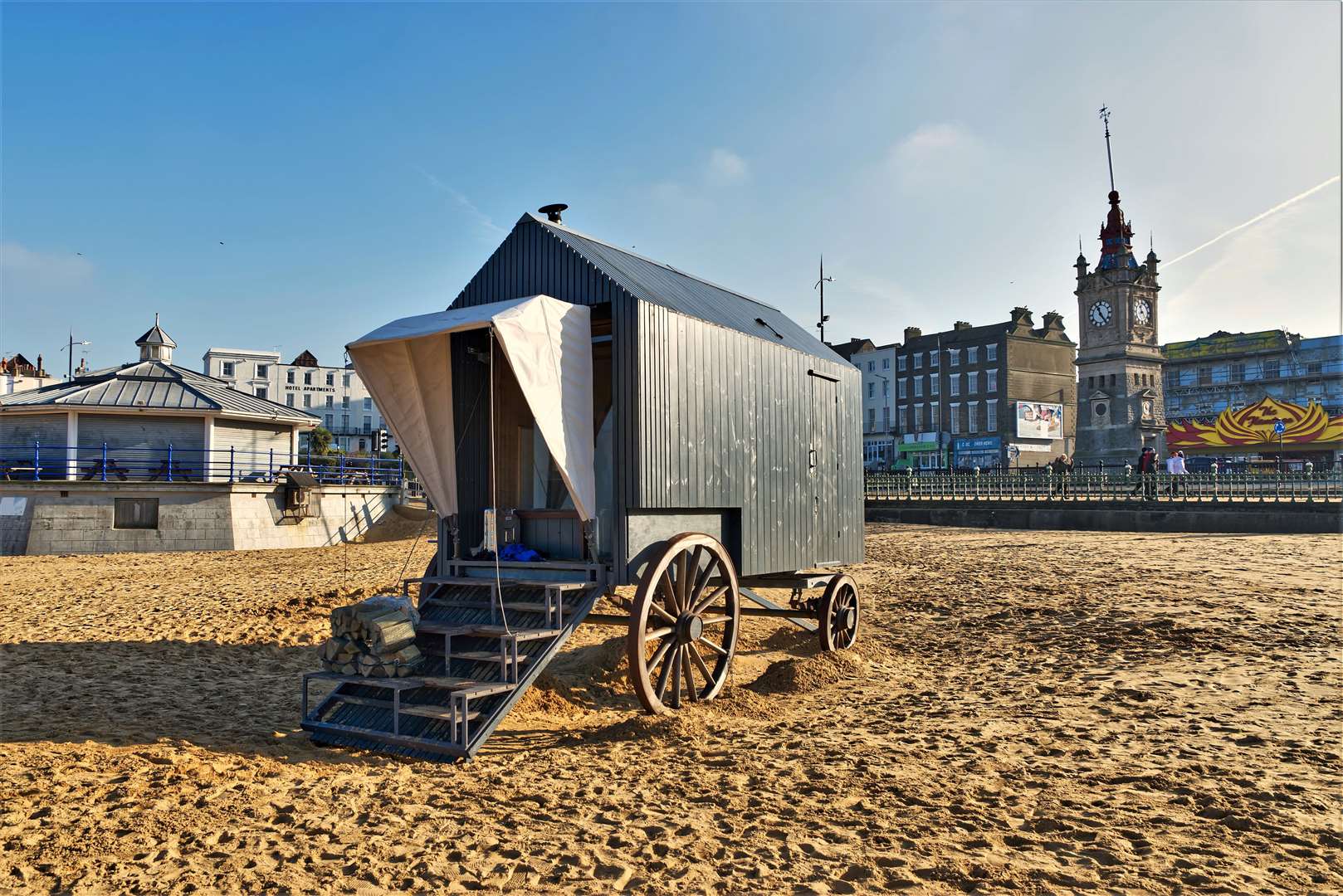 The sauna on Margate Main Sands. Picture: Terry Vick