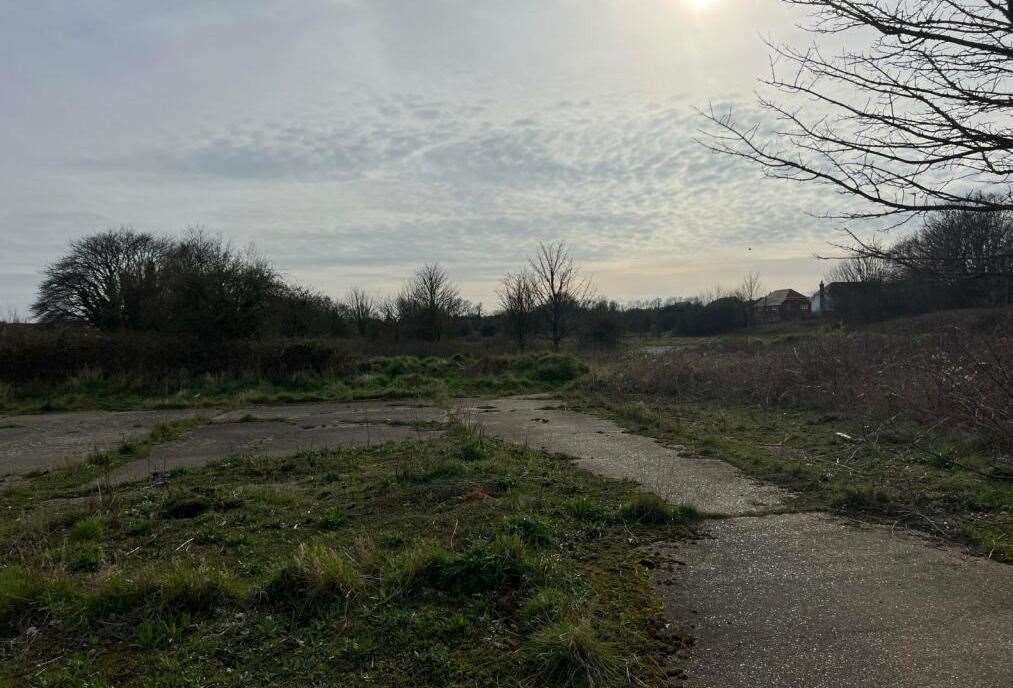 The former airfield in Hawkinge has permission for 110 homes. Picture: Hobbs Parker