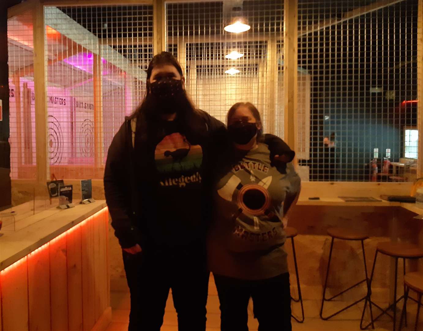 Owners of The Panic Room and Battle Masters axe throwing, Alex and Monique Souter