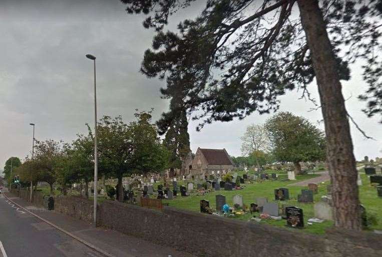 The graveyard in Maidstone Road, Rochester. Image: Google maps