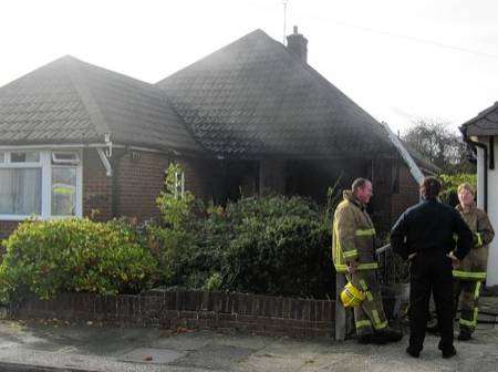 The Seafield Road bungalow which caught alight on Thursday morning.