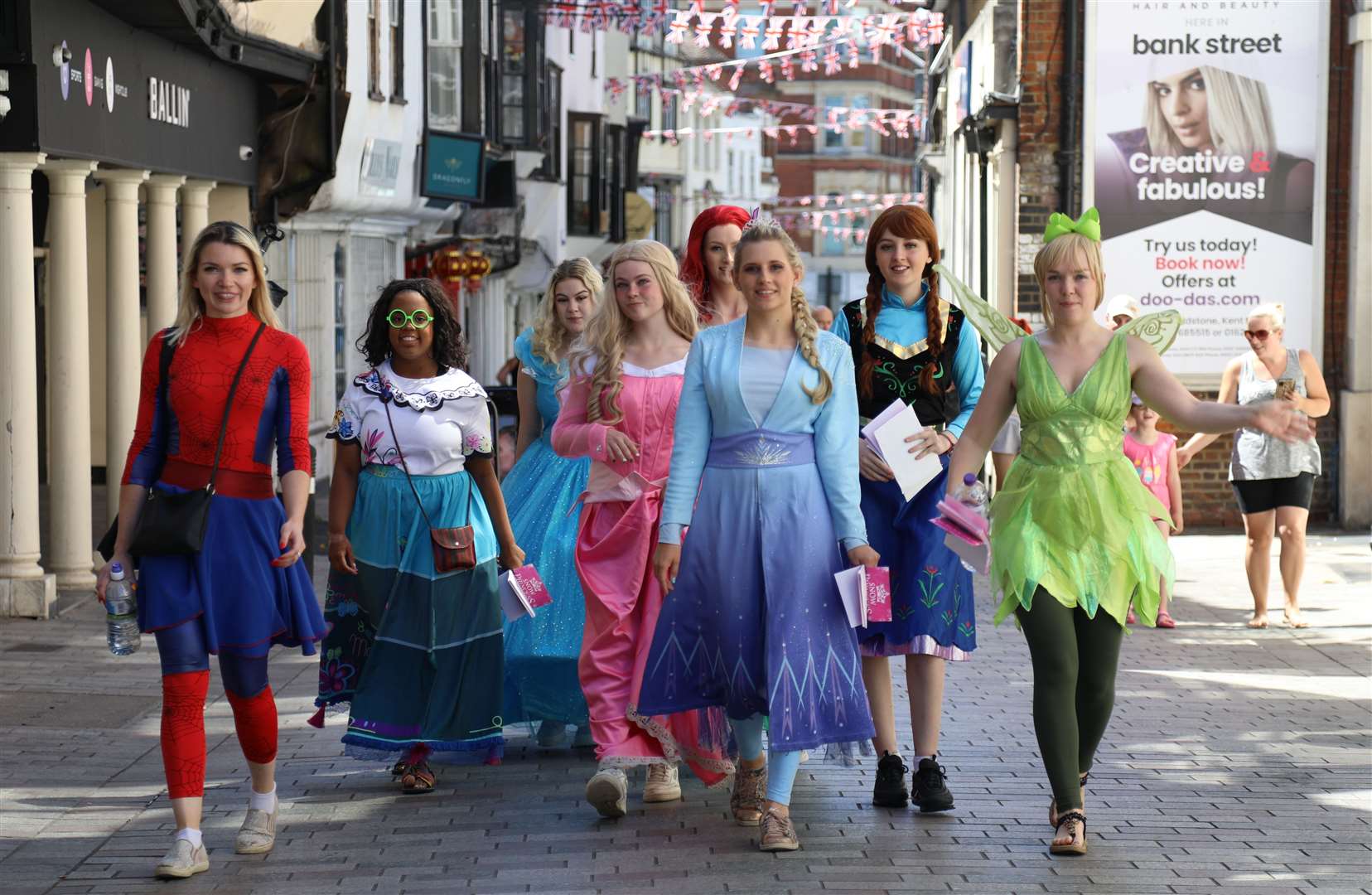 Snow Princess Parties held a free parade through the streets of Maidstone. Picture: Jasmine Morris