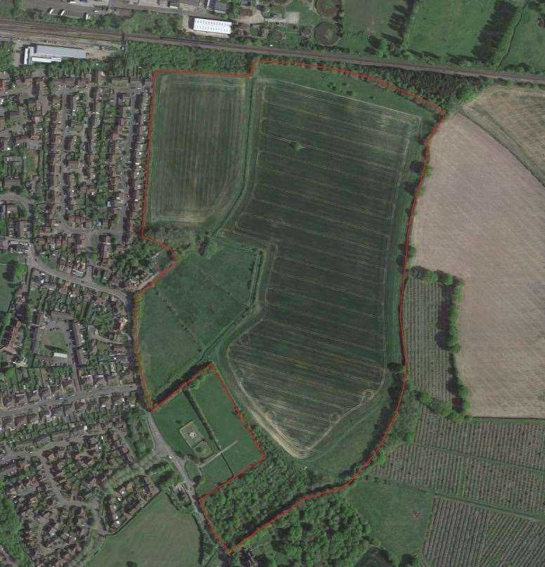 The outline of the development site