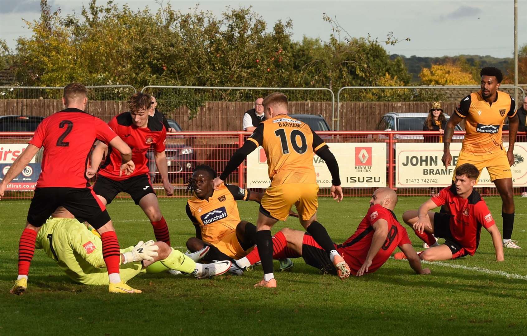 Maidstone were knocked out of the FA Cup at Southern League Needham Market. Picture: Steve Terrell