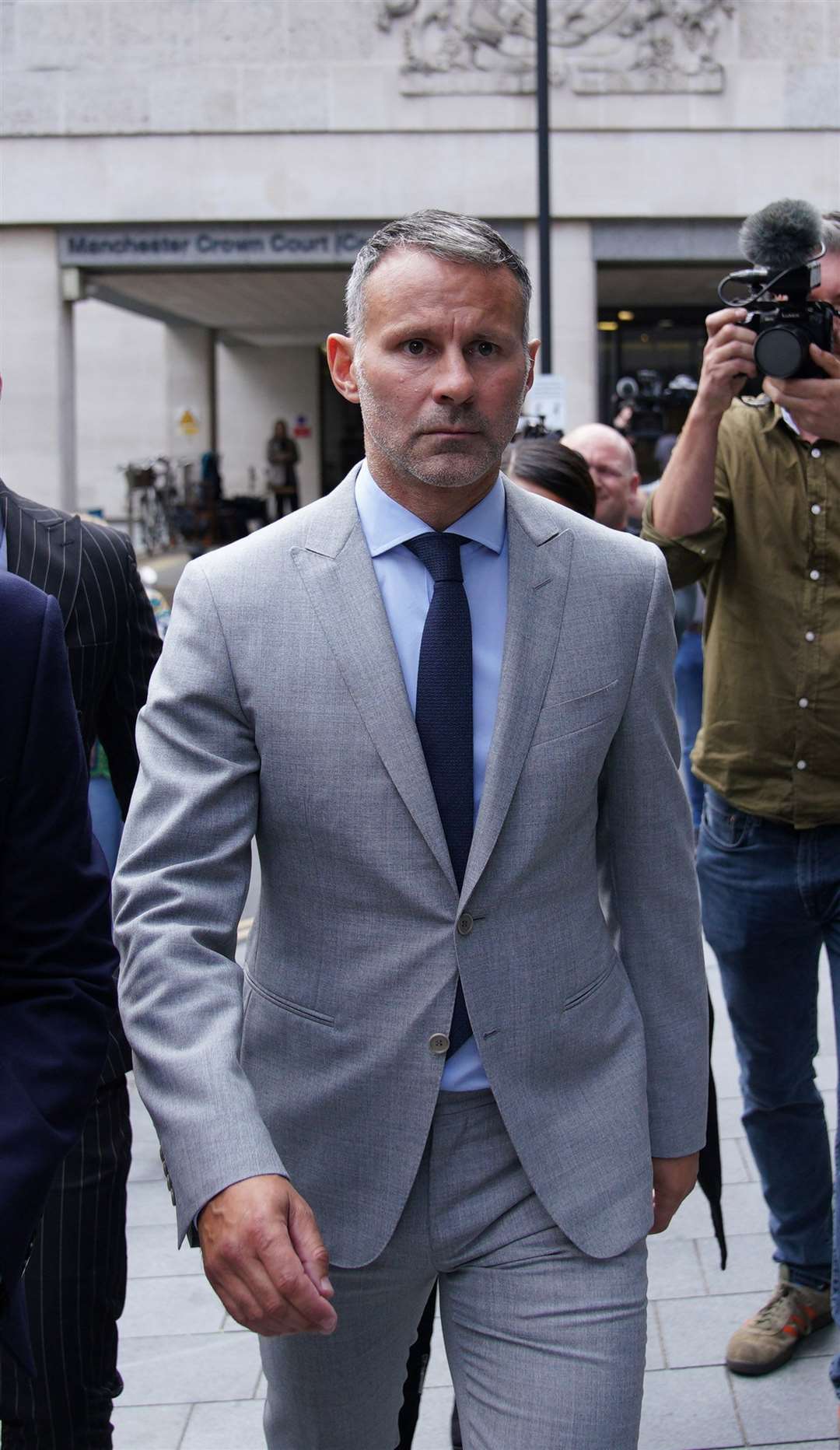 Former Manchester United footballer Ryan Giggs leaving Manchester Crown Court (Peter Byrne/PA)