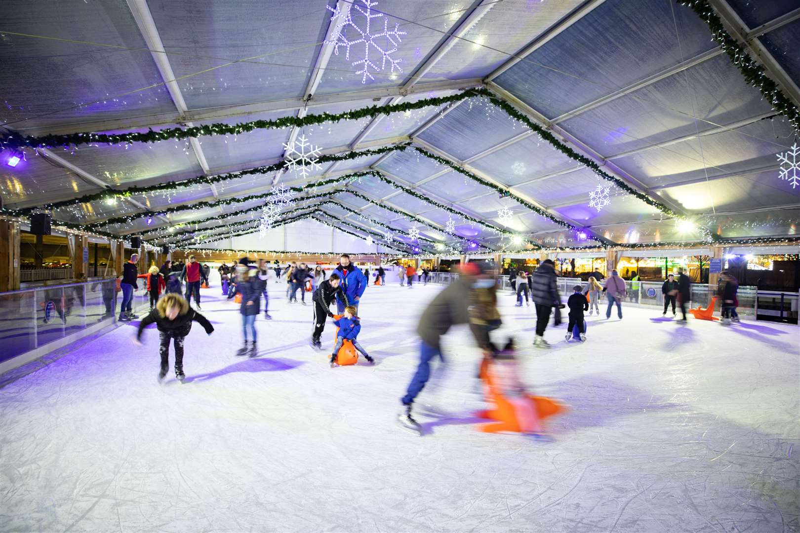 Get your skates on and book a slot at the undercover ice rink. Picture: Bluewater