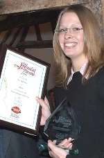 VICKI KELLAWAY: winner of the Young Journalist of the Year award