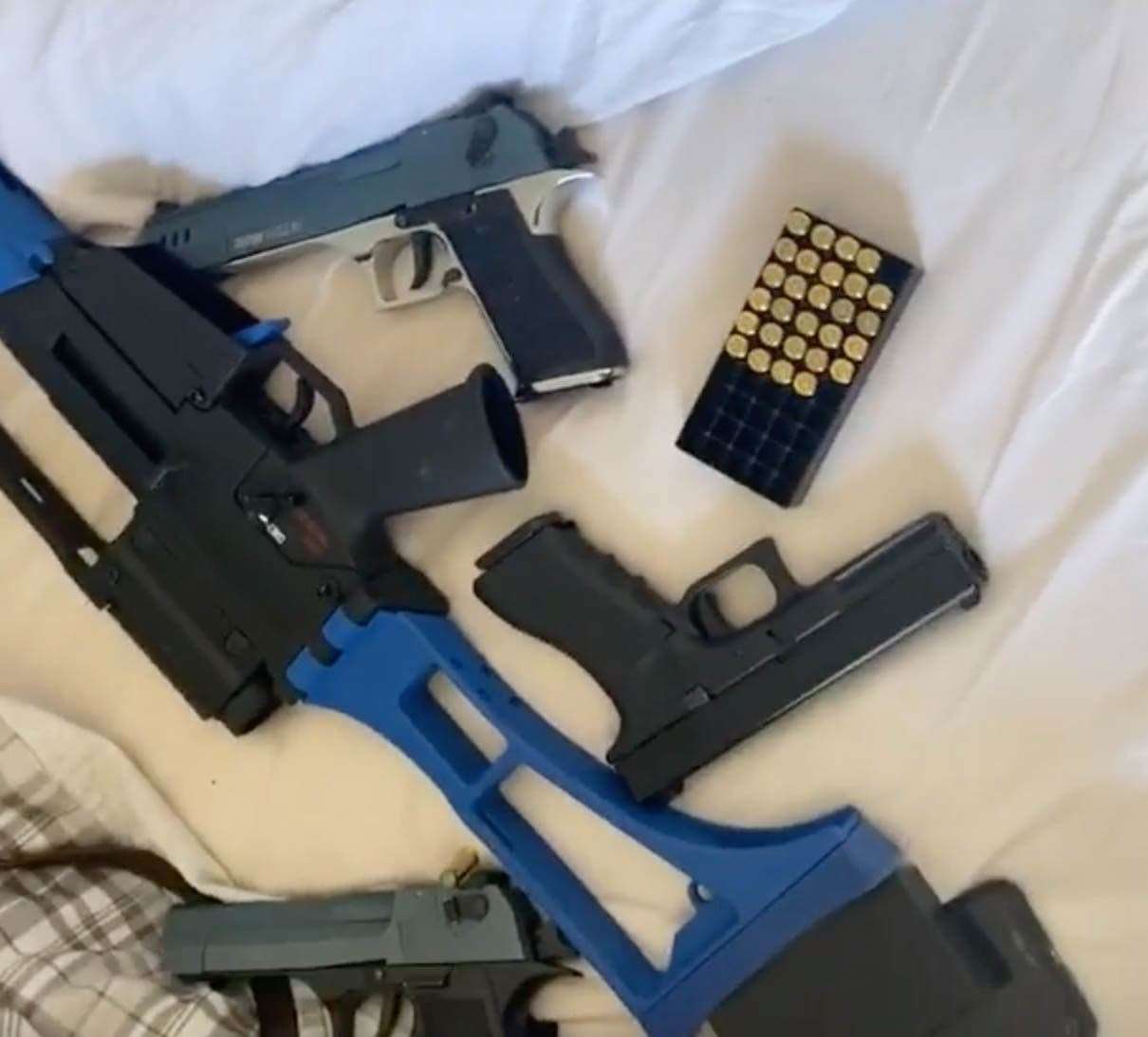 The gunman posted video of himself listening to loud music and showing off various weapons on social media before the police arrived.