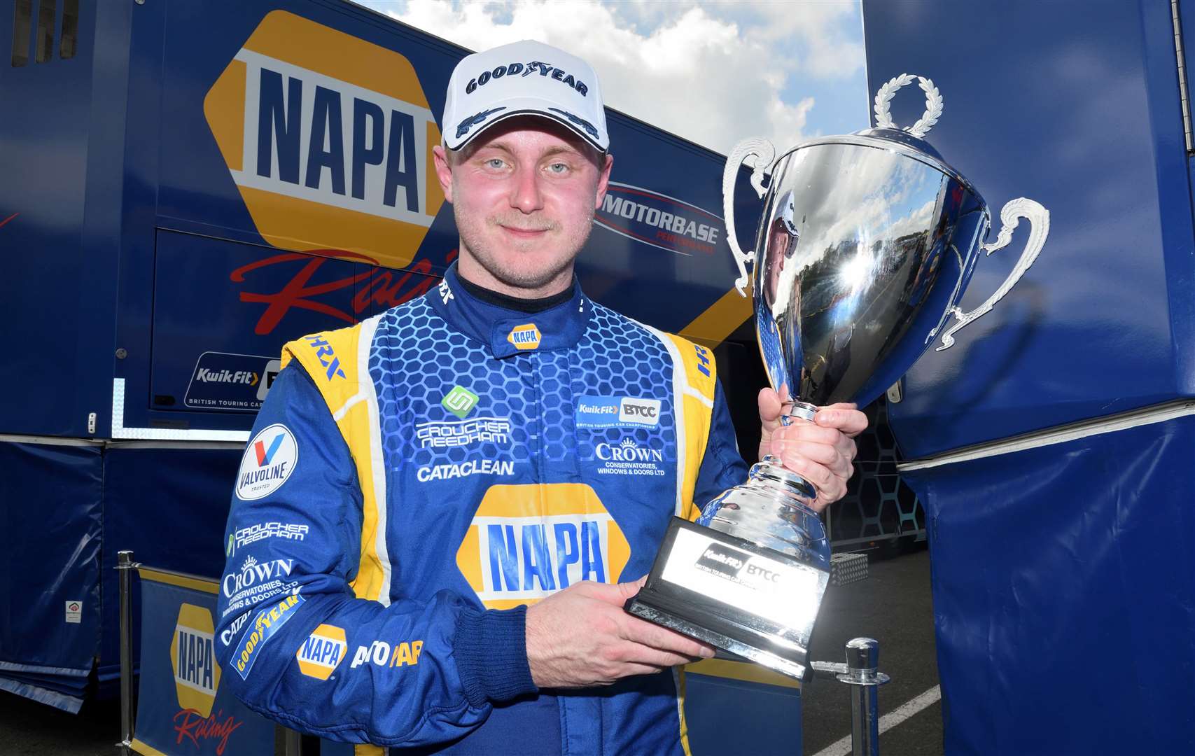 Ash Sutton won races two and three for Wrotham-based Motorbase Performance, running under the NAPA Racing UK banner. Picture: Simon Hildrew