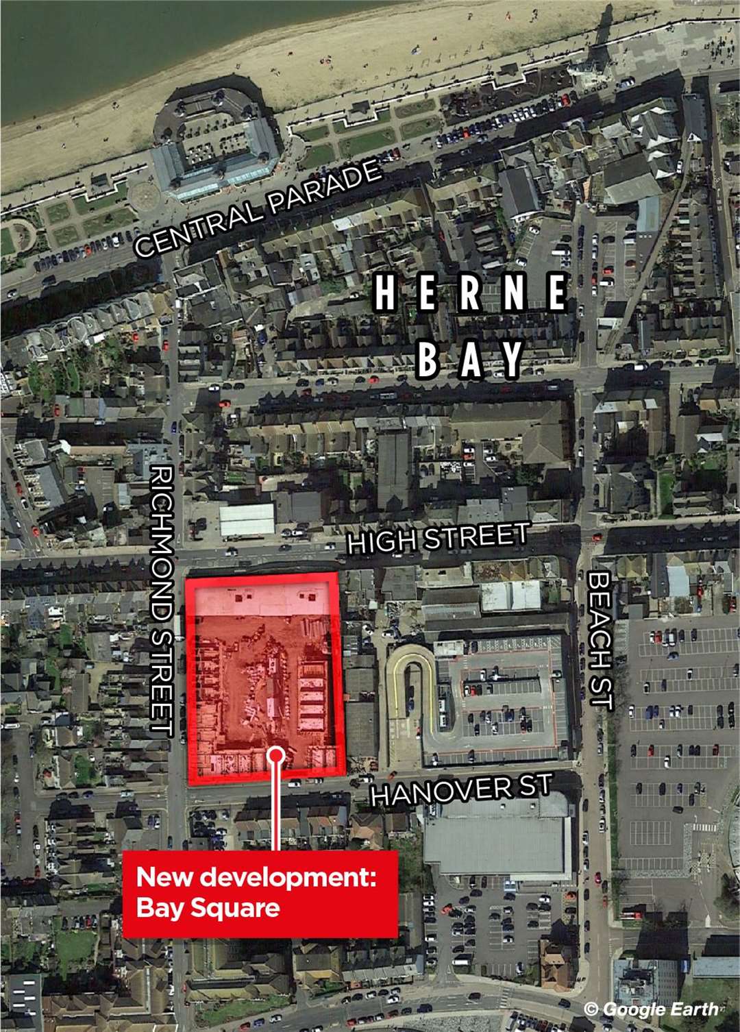 The new development in Herne Bay is located just off the high street