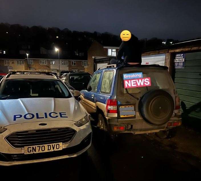 Police stopped this car in Medway. Picture: Kent Police Medway/Twitter