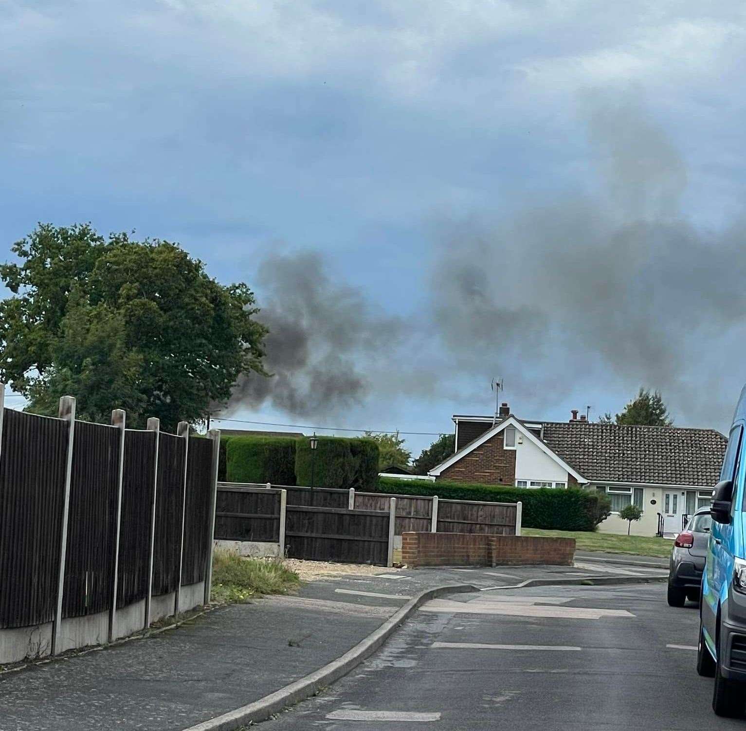 Fire crews have been called to a fire in Phelps Close, West Kingsdown. Photo: Charlie Brown
