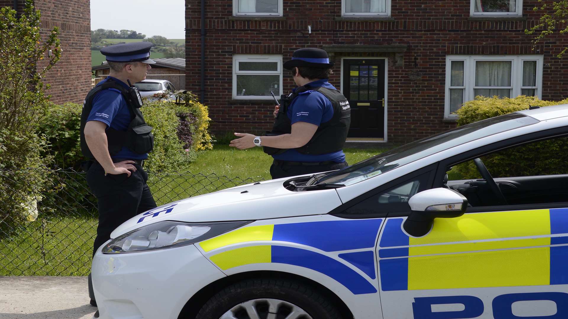 Police outside the home of Mariola Cudworth in Mill Lane Picture: Paul Amos