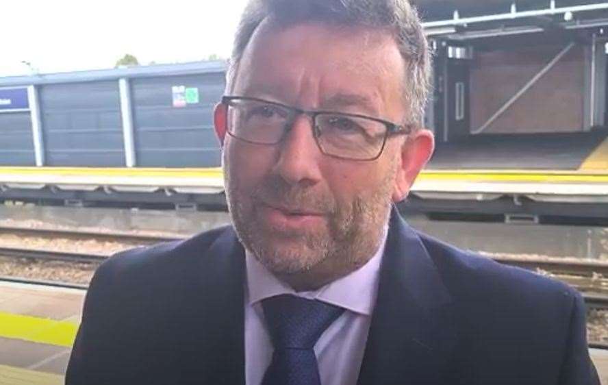 Southeastern managing director Steve White at Thant Parkway station