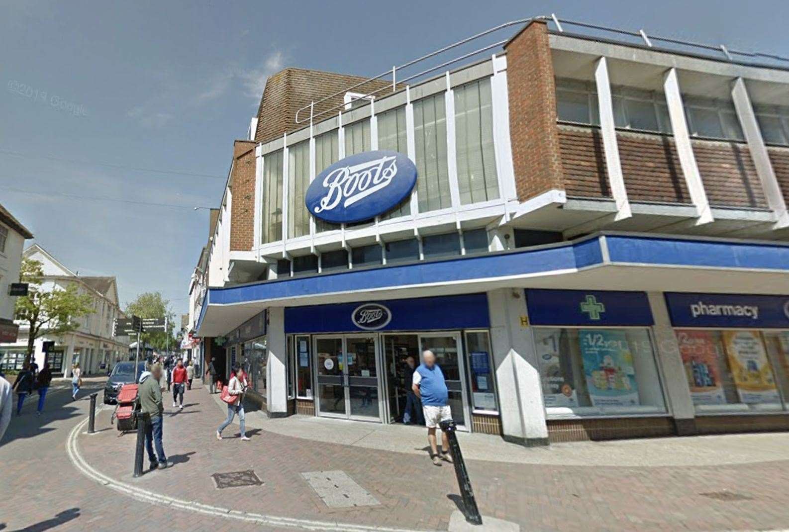 Zane Scamp, of no fixed address, has been charged with eight counts of theft following reported shoplifting at Boots, Superdrug, WH Smith, Tesco Express and Co-Op in Ashford. Picture: Google