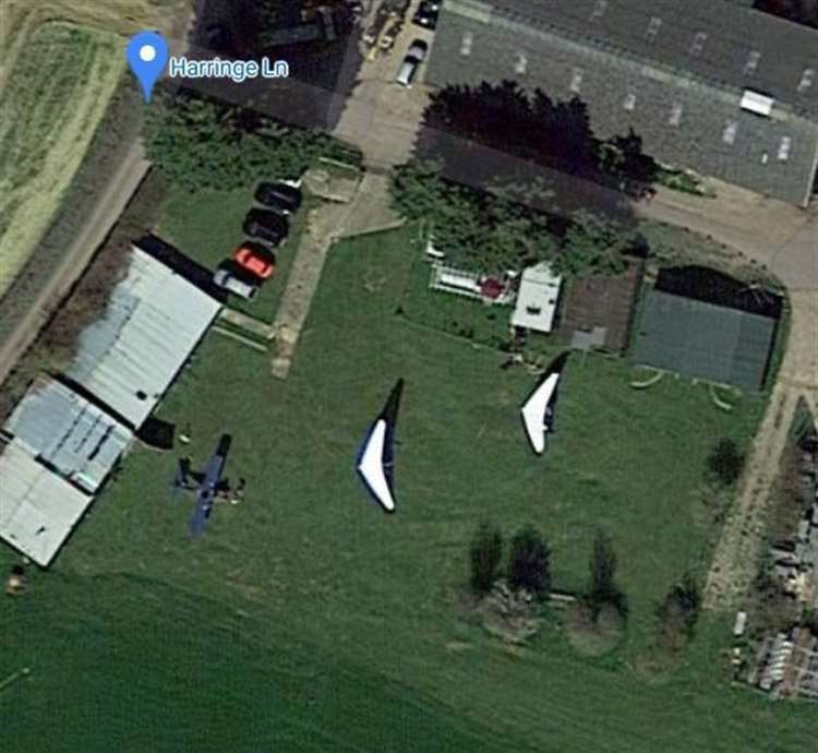 An aerial photo of the land used by Kent Microlight Club. Picture: Google