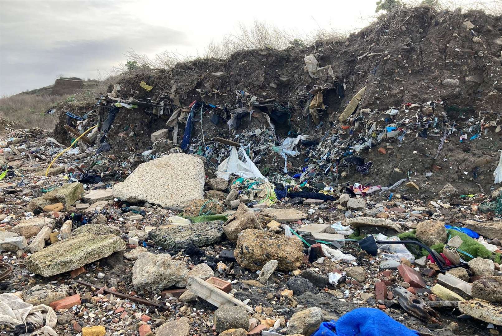 The rubbish that was dumped near Eastchurch Gap over the last three years. Picture: Daniel Hogburn