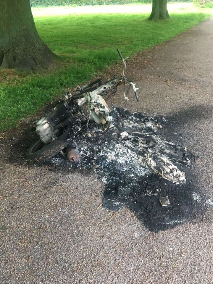 A burnt out moped was found in Dane Park in Margate (10744987)