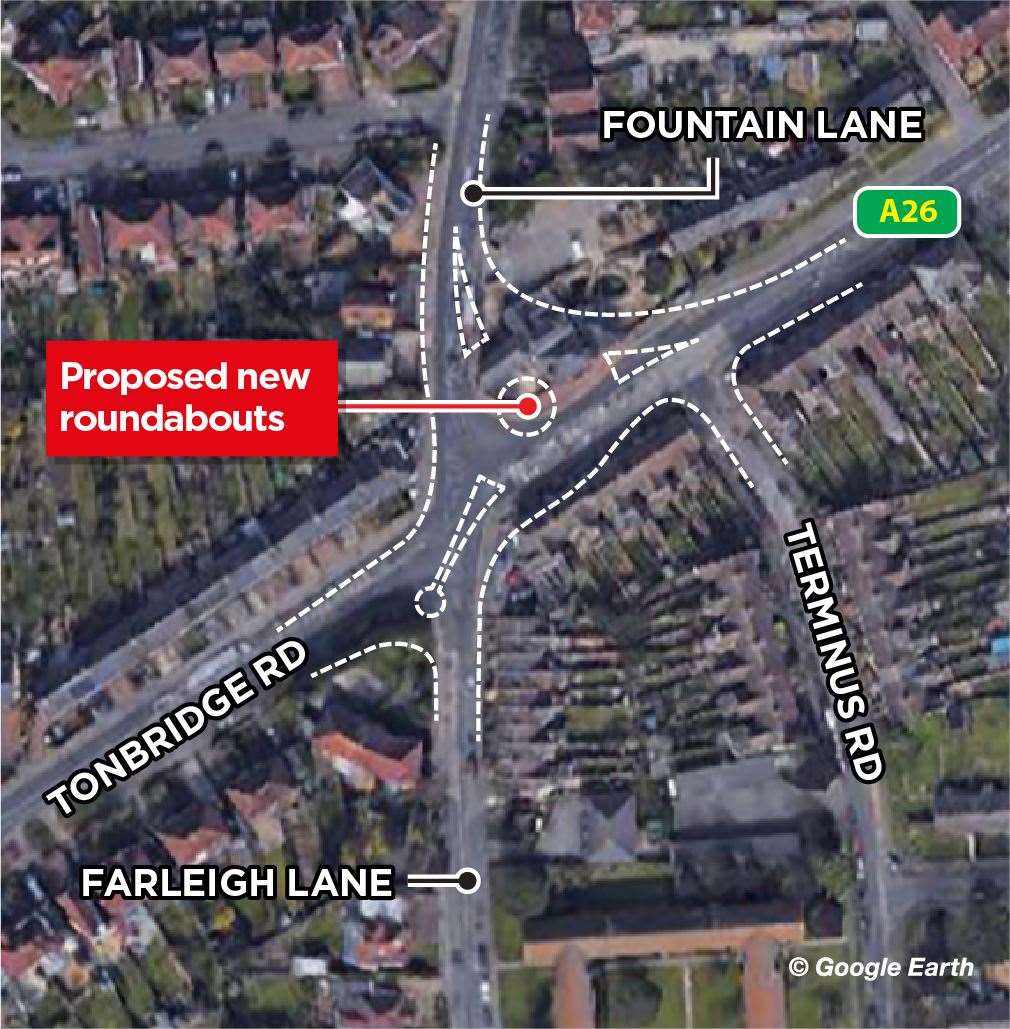 The proposed new Fountain Lane junction