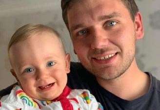 Joshua Warner with his son Andrew. Picture: Eve Pateman