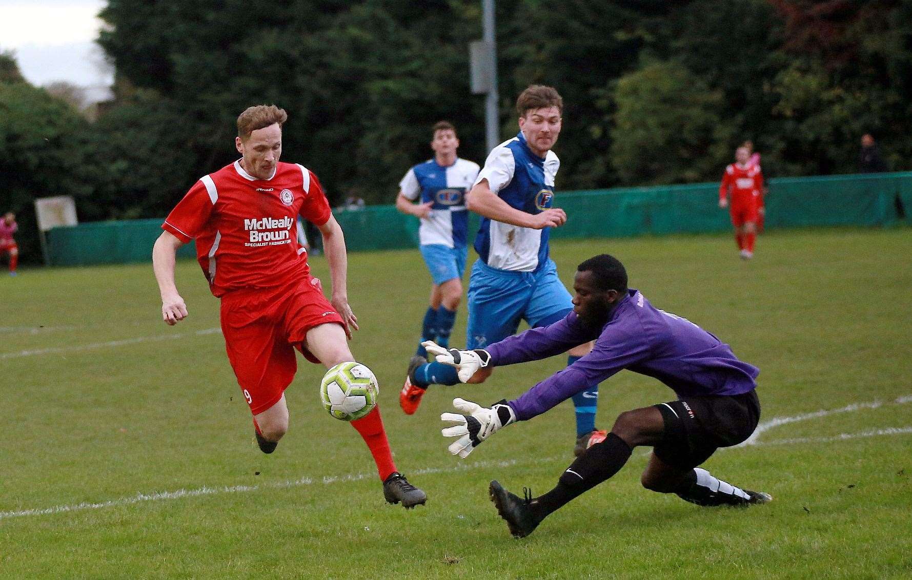 Erith and Belvedere lost 7-1 at Saturday's game against Gillingham side Hollands and Blair. Picture: Phil Lee