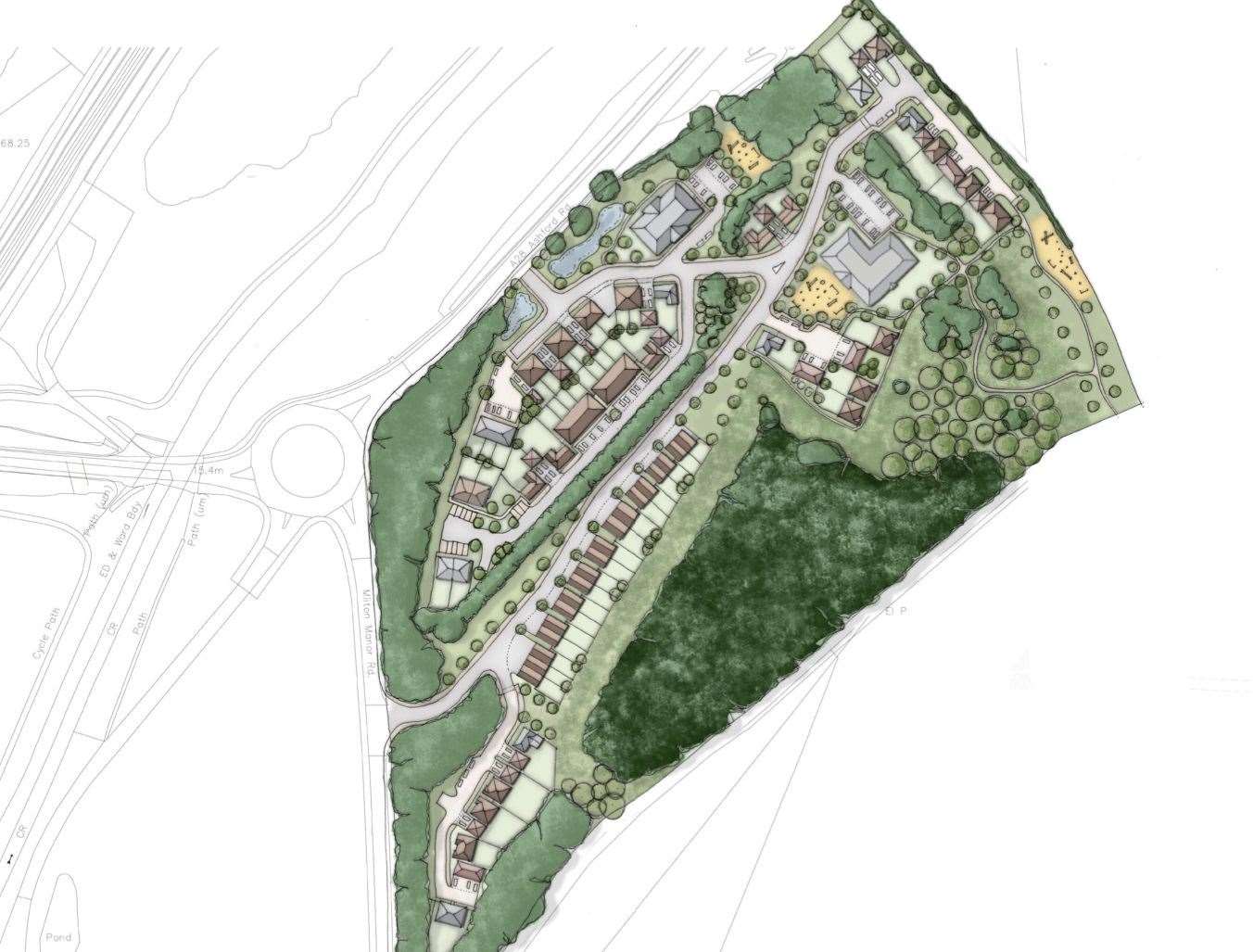 The masterplan for the 95-home estate. Picture: CCH Building Solutions/ON Architecture