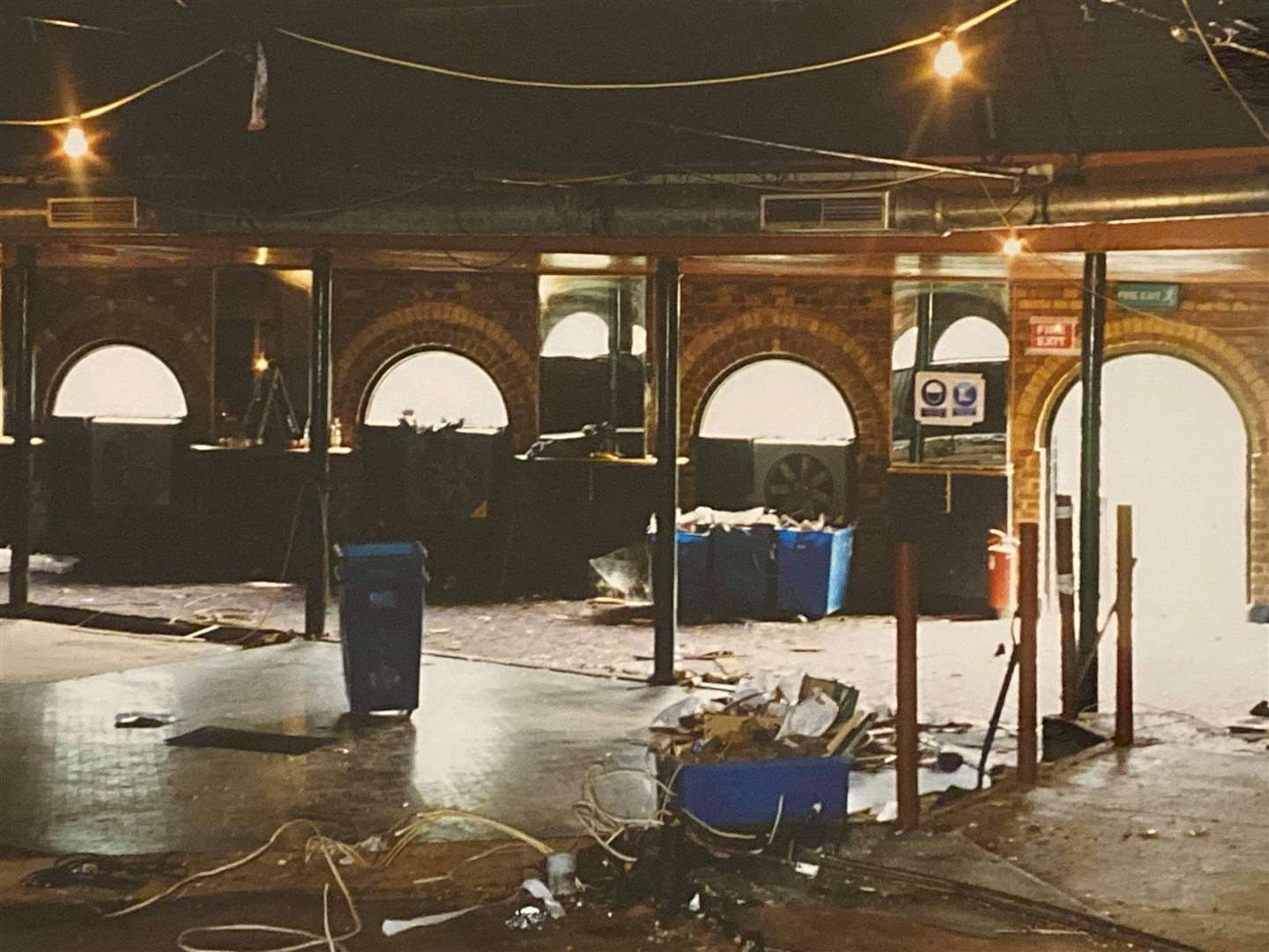 Cales being ripped out in preparation for Liquid in 2001