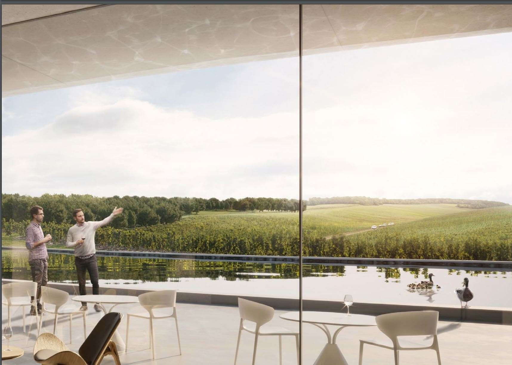 Vineyard Farms Ltd have applied to Medway Council to build a winery in Cuxton. Picture: Vineyard Farms Ltd/ Foster + Partners