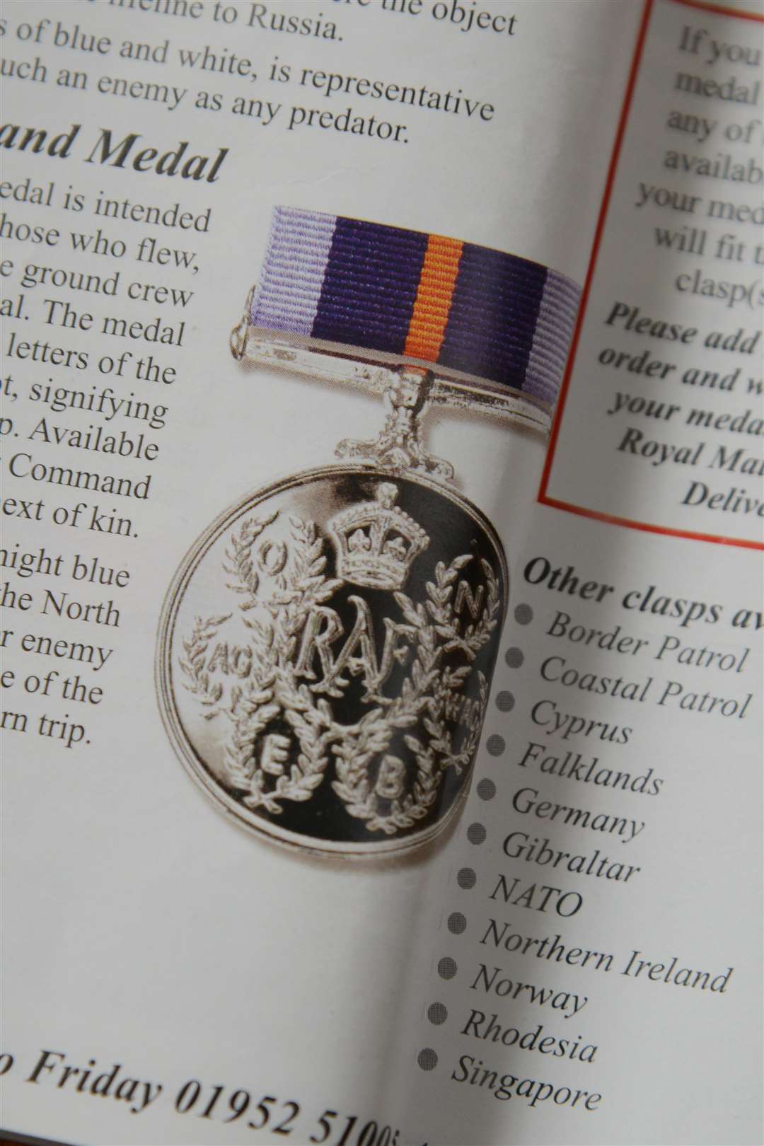 The stolen Bomber Command medal