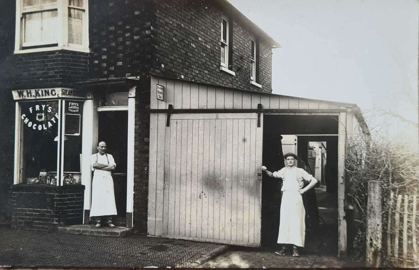Julia's great-grandfather, Amos Weeks (left), ran a bakery in the village. Picture: Julia Archer