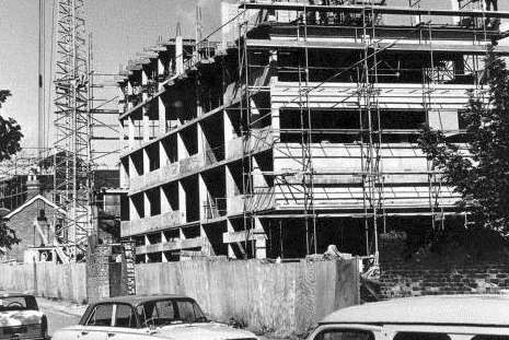Ashford Police Station under construction in 1968