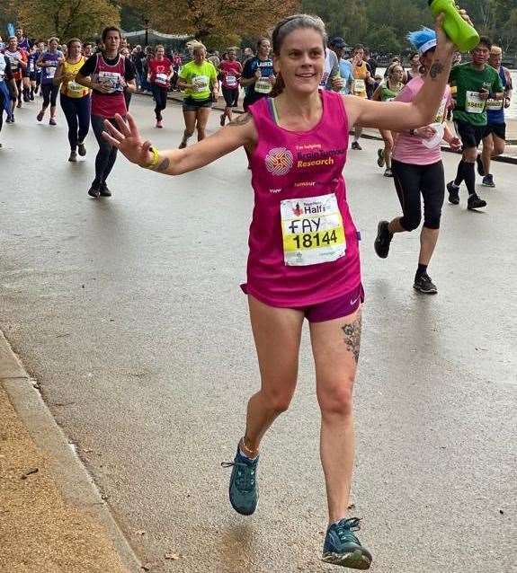 Fay Wood taking part in the Royal Parks Half Marathon earlier this month (19806778)