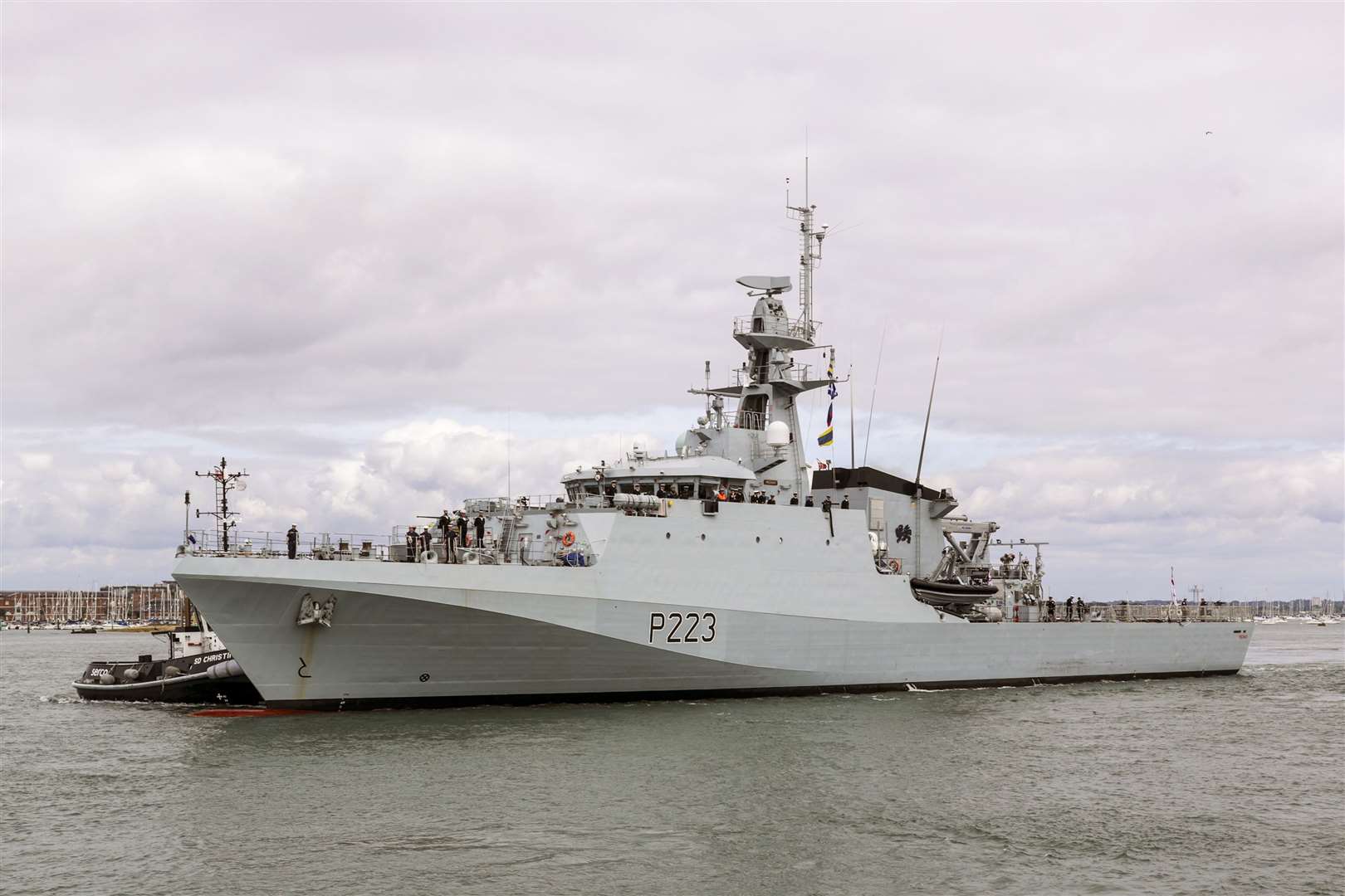 HMS Medway entering Portsmouth in June 2019. Picture: Royal Navy. (16377409)